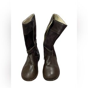 Janie and Jack Size 10 Brown Riding Boots - Girls Brown Riding boots gold buckle